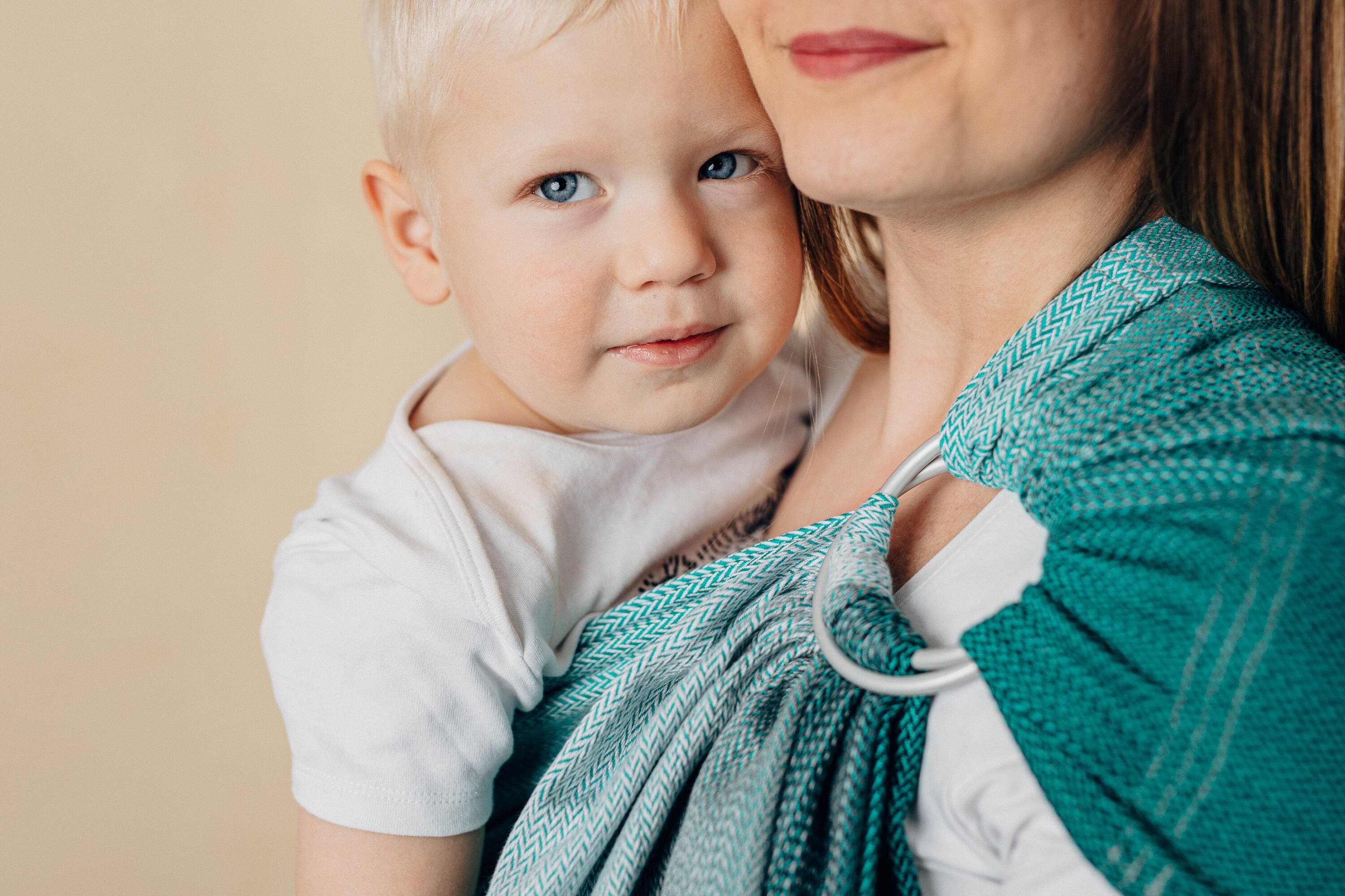 LennyLamb Ring Sling Little Herringbone Ombre Green