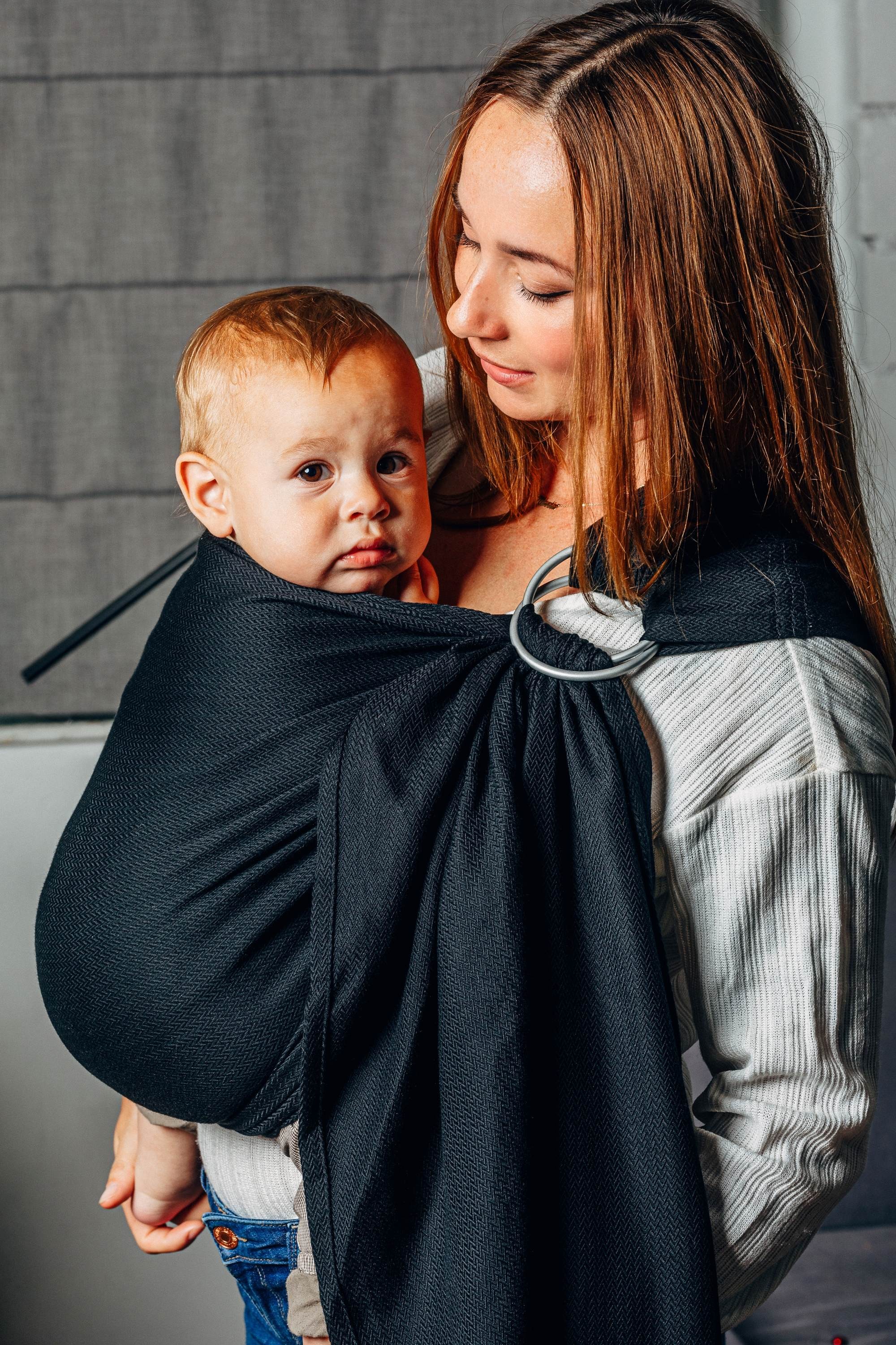 LennyLamb Ring Sling Little Herringbone Ebony Black