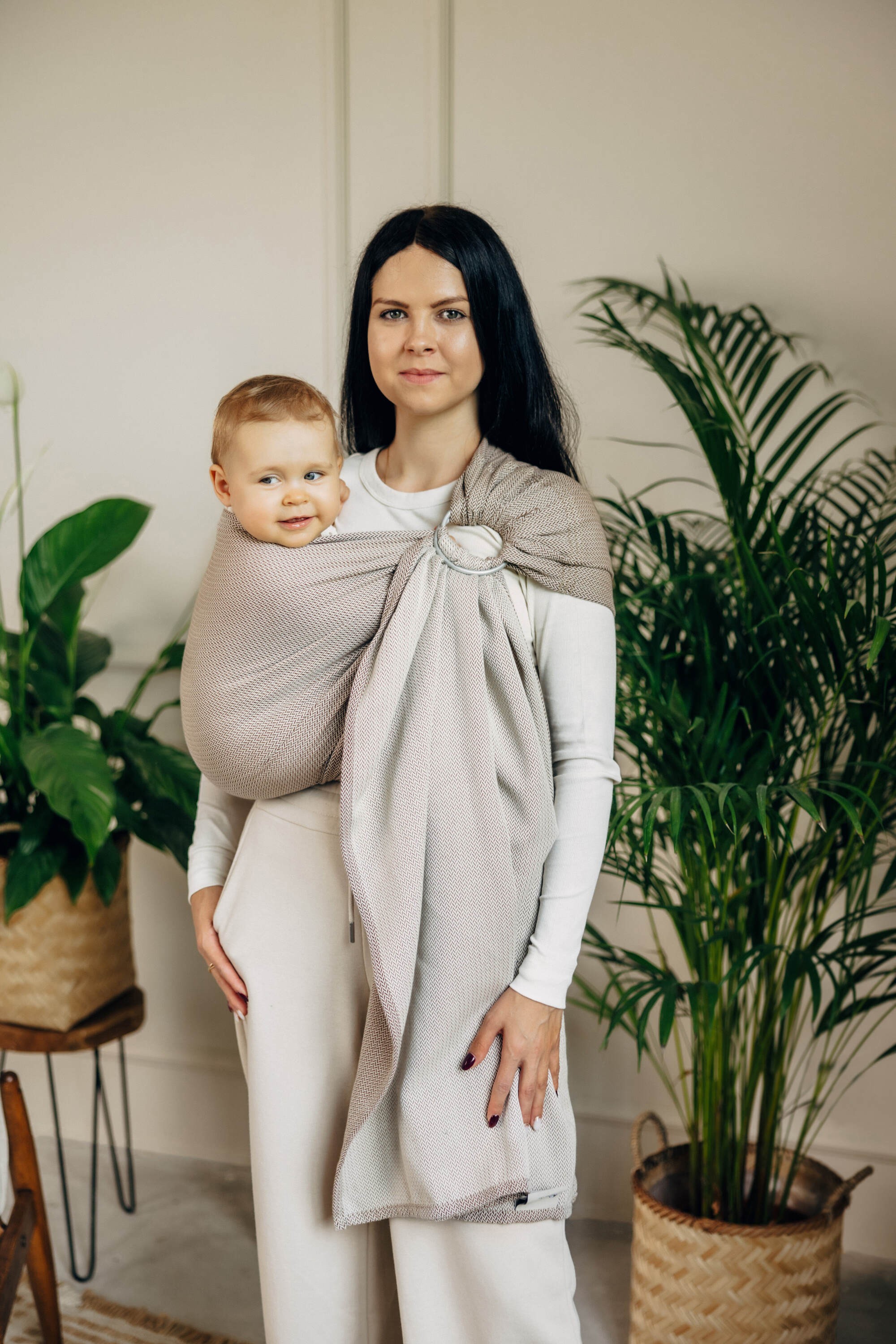 LennyLamb Ring Sling Little Herringbone Almond