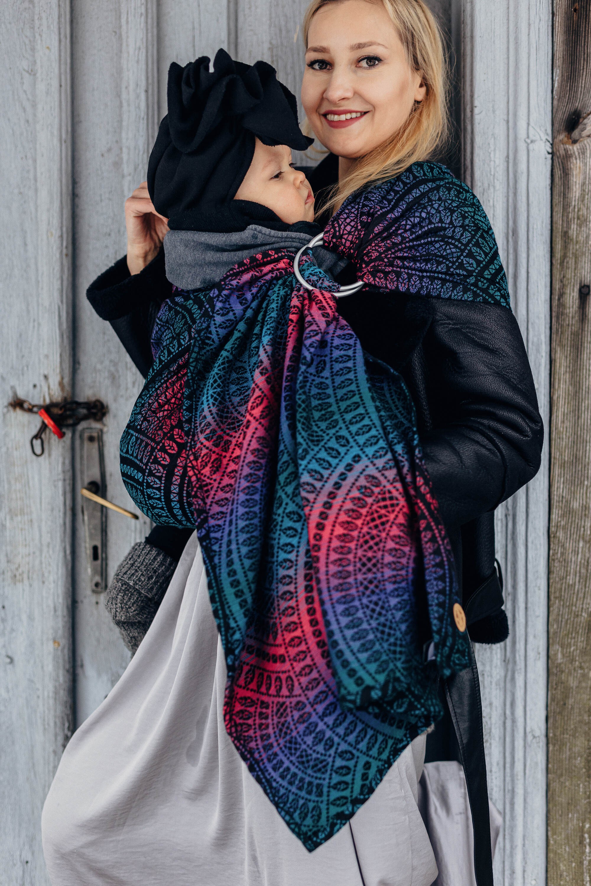 LennyLamb Ring Sling Peacock's Tail - Black Opal