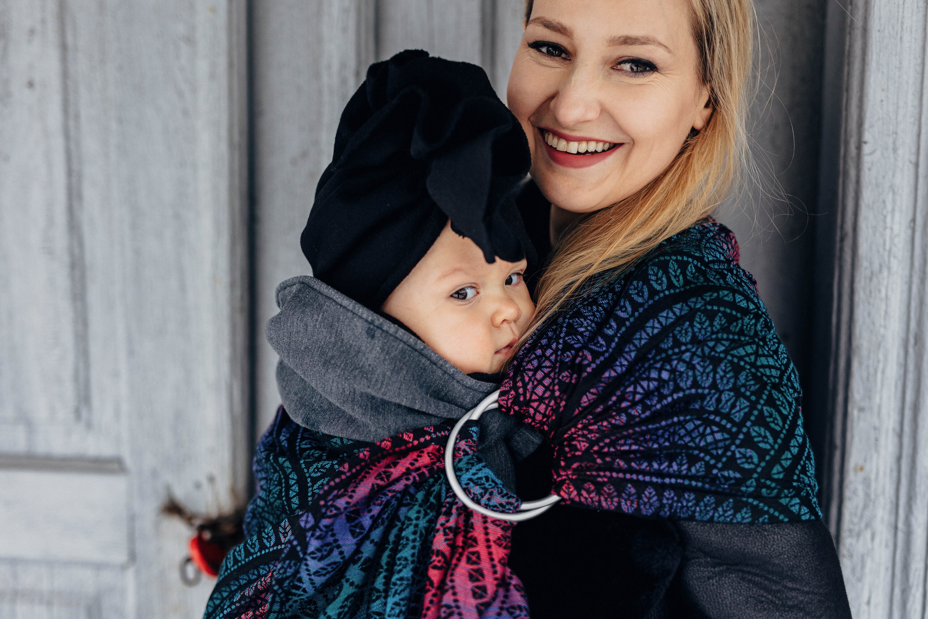 LennyLamb Ring Sling Peacock's Tail - Black Opal