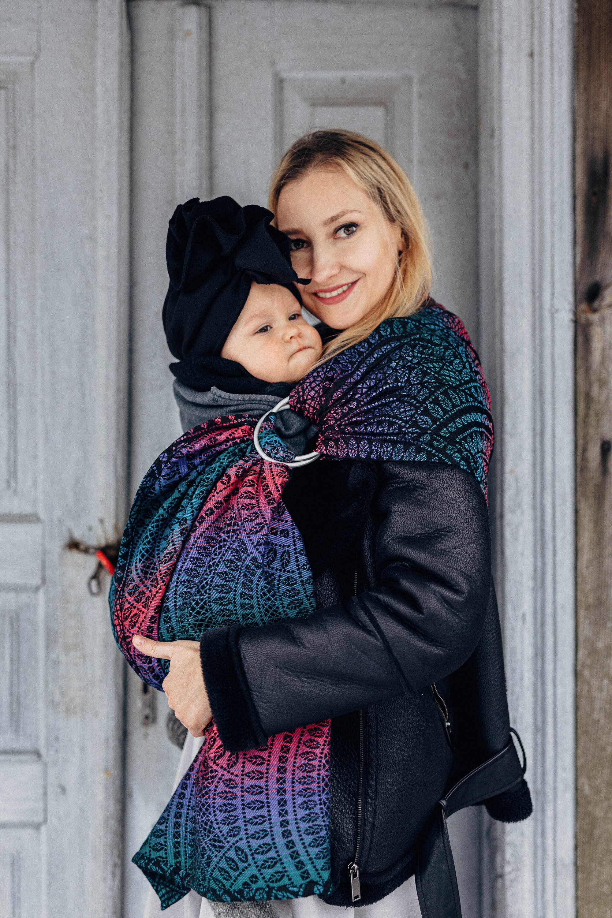 LennyLamb Ring Sling Peacock's Tail - Black Opal