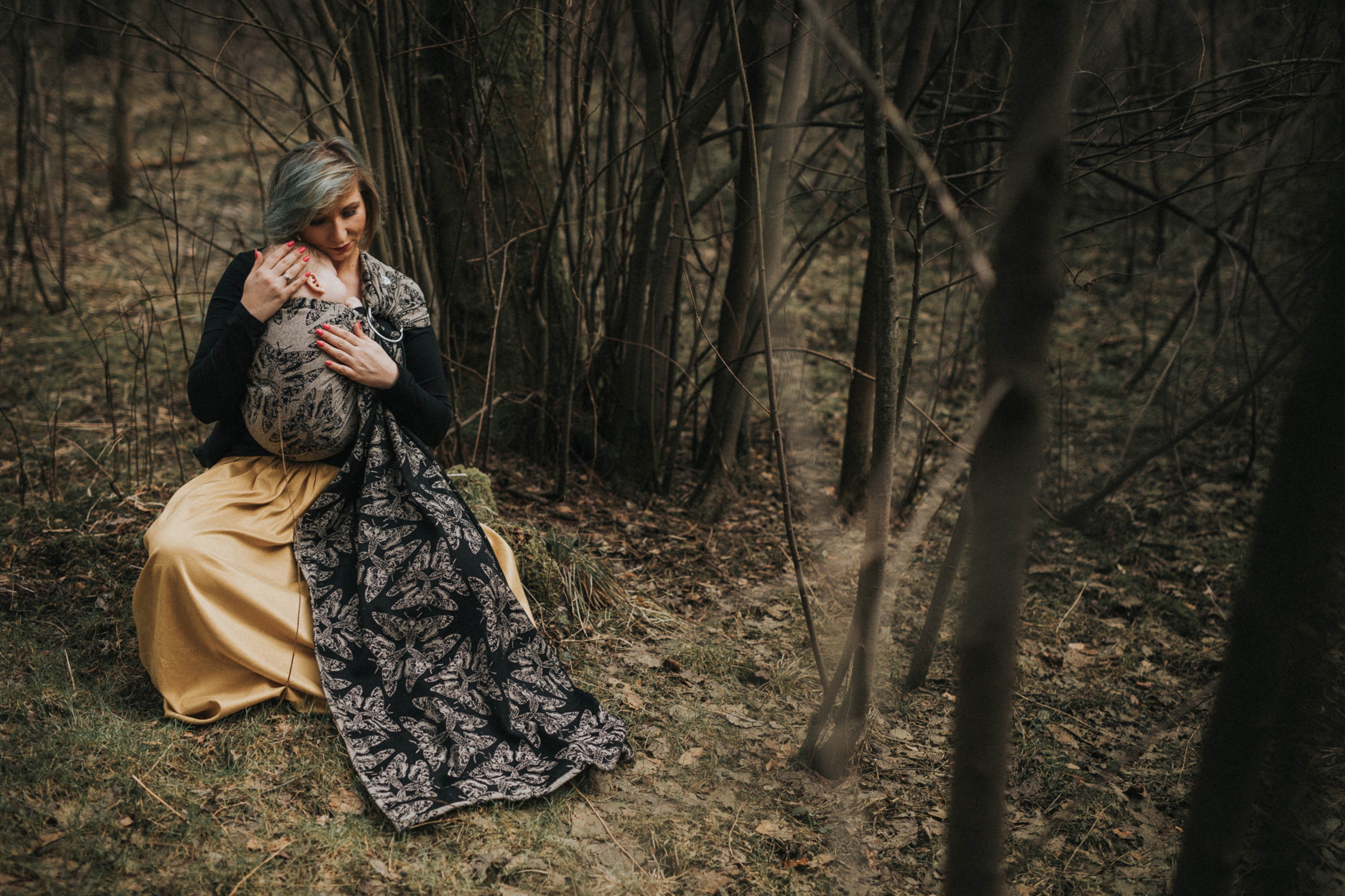 LennyLamb Ring Sling QUEEN OF THE NIGHT - PAMINA