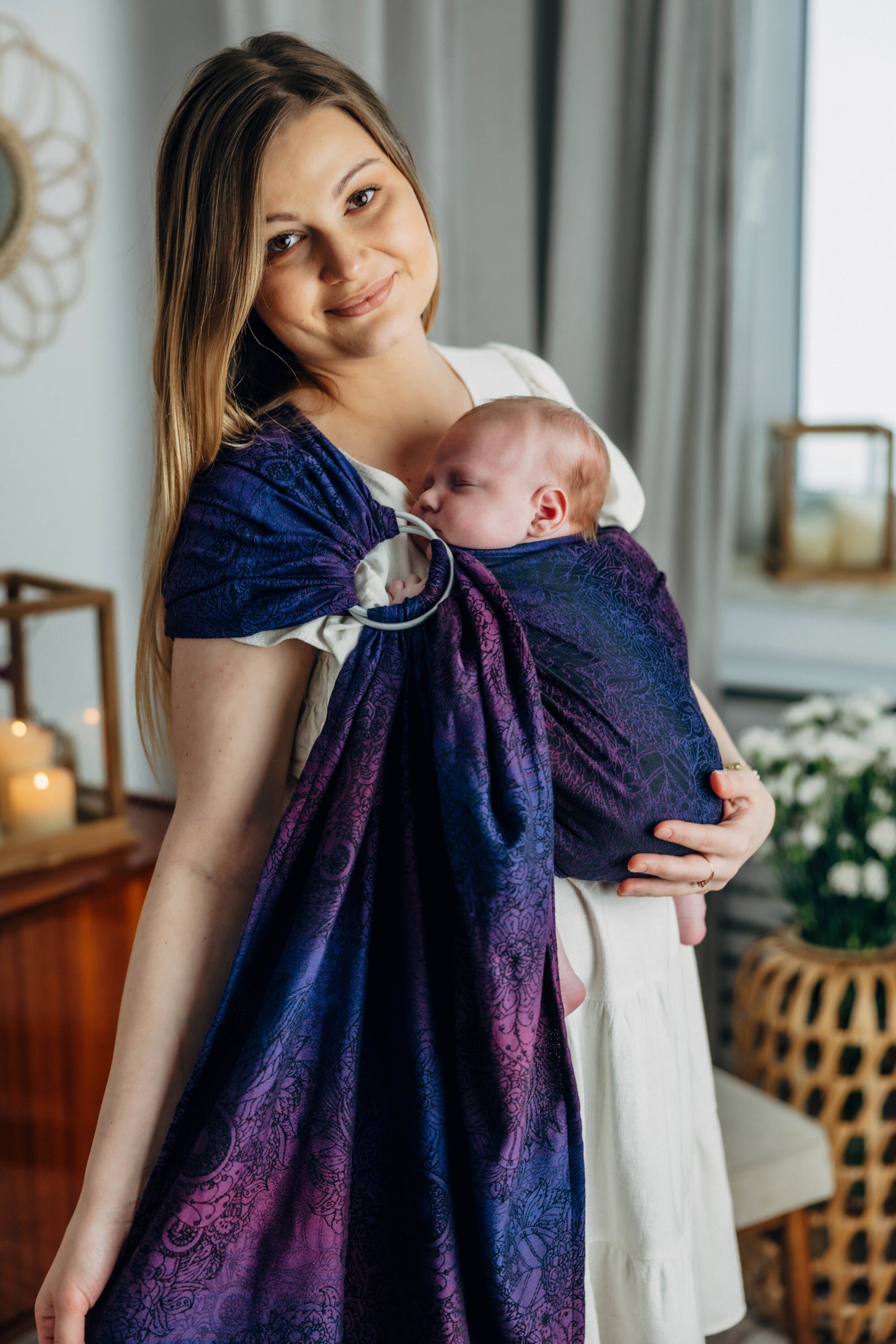 LennyLamb Ring Sling WILD WINE - BOUQUET