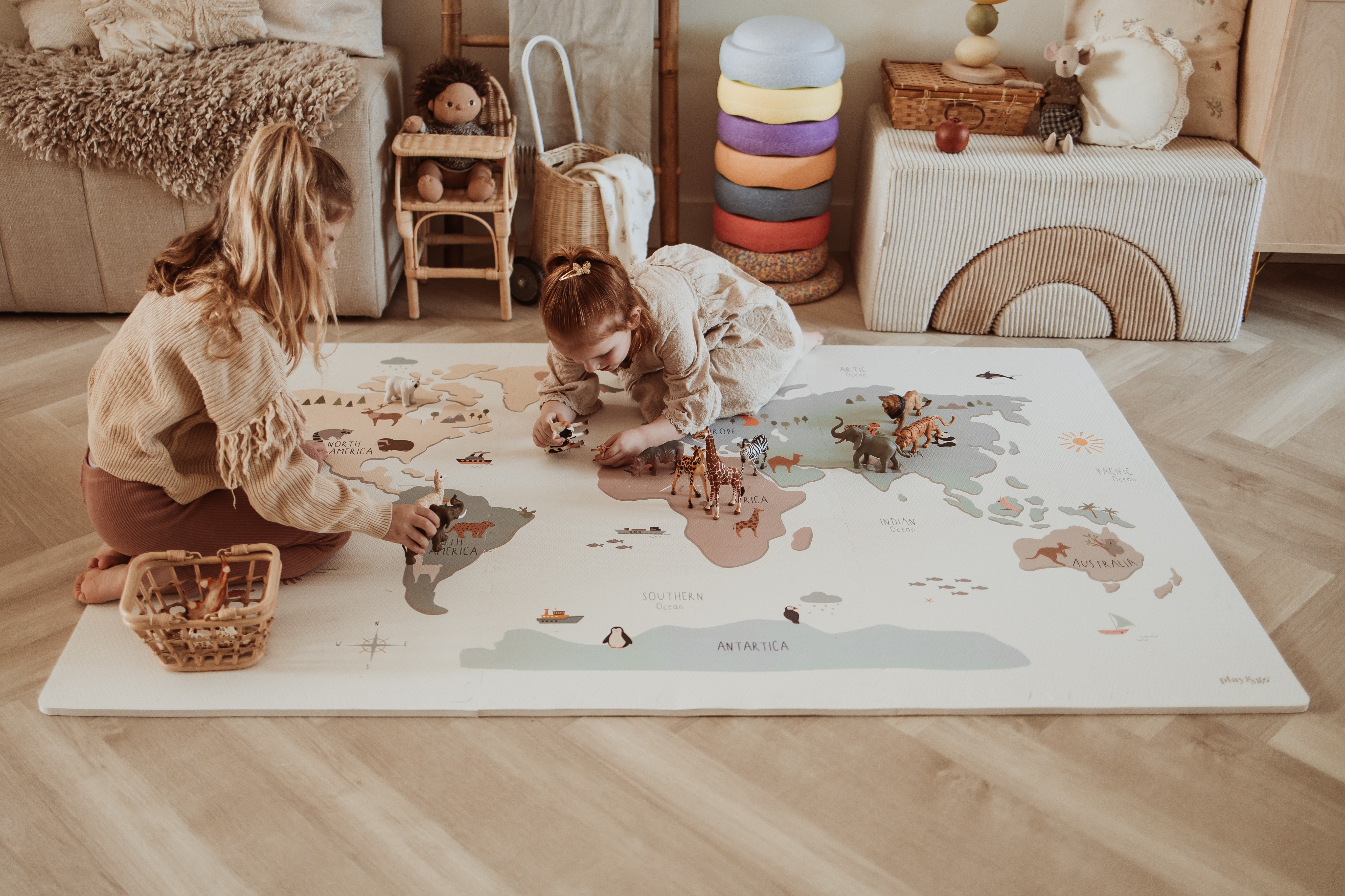 Play&Go Puslematt, värviline maailmakaart