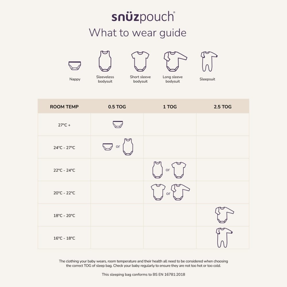 SnuzPouch Sleeping Bag 1.0 TOG – Grey Star