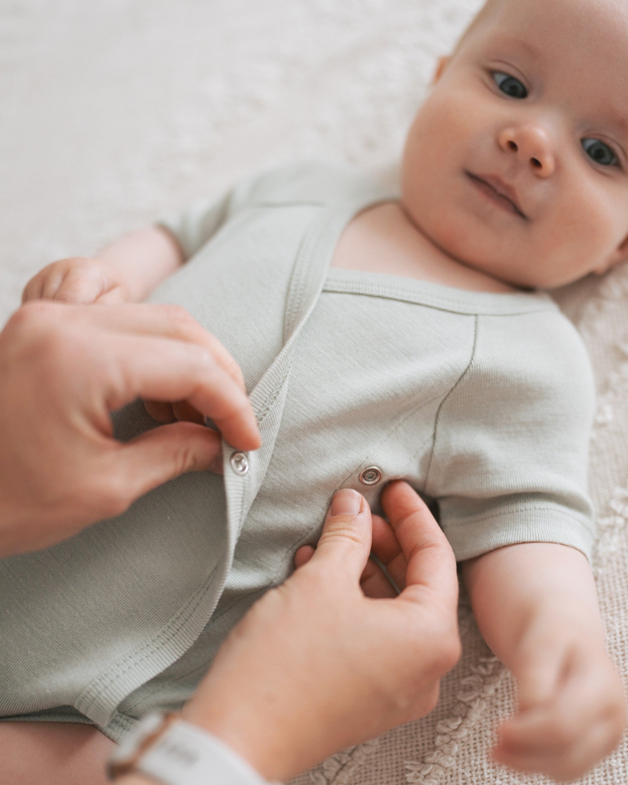 Siidivilla hõlmikbody Salvia, lühikesed käised