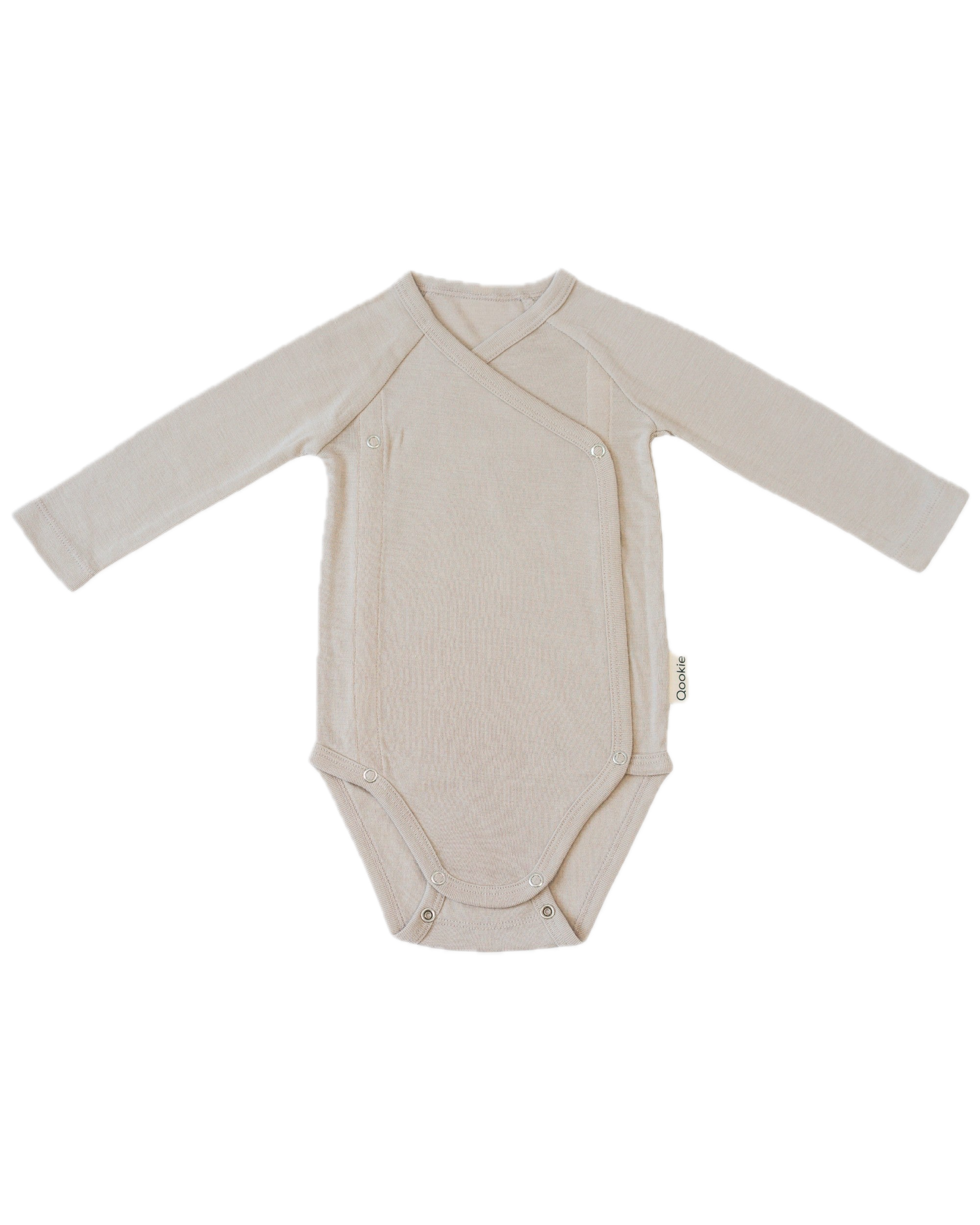 Wool-Silk Long Sleeve Wrap Bodysuit – Clay