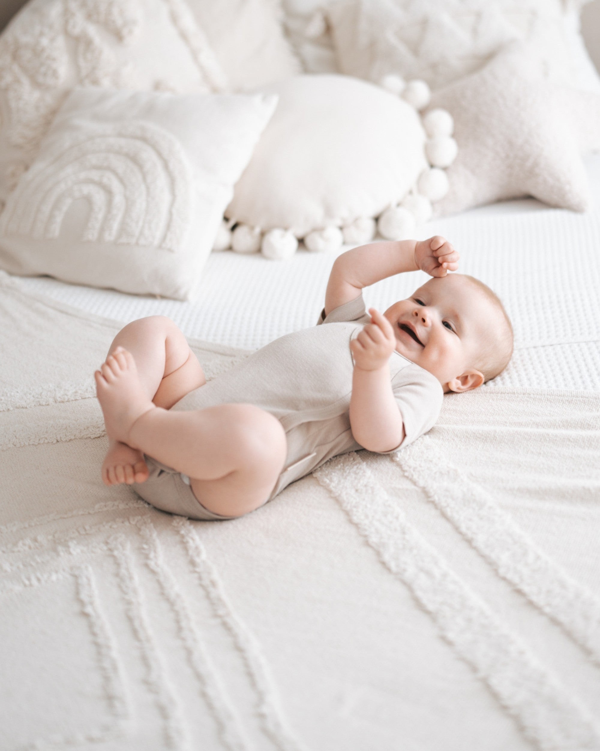 Wool-Silk Short Sleeve Wrap Bodysuit – Clay