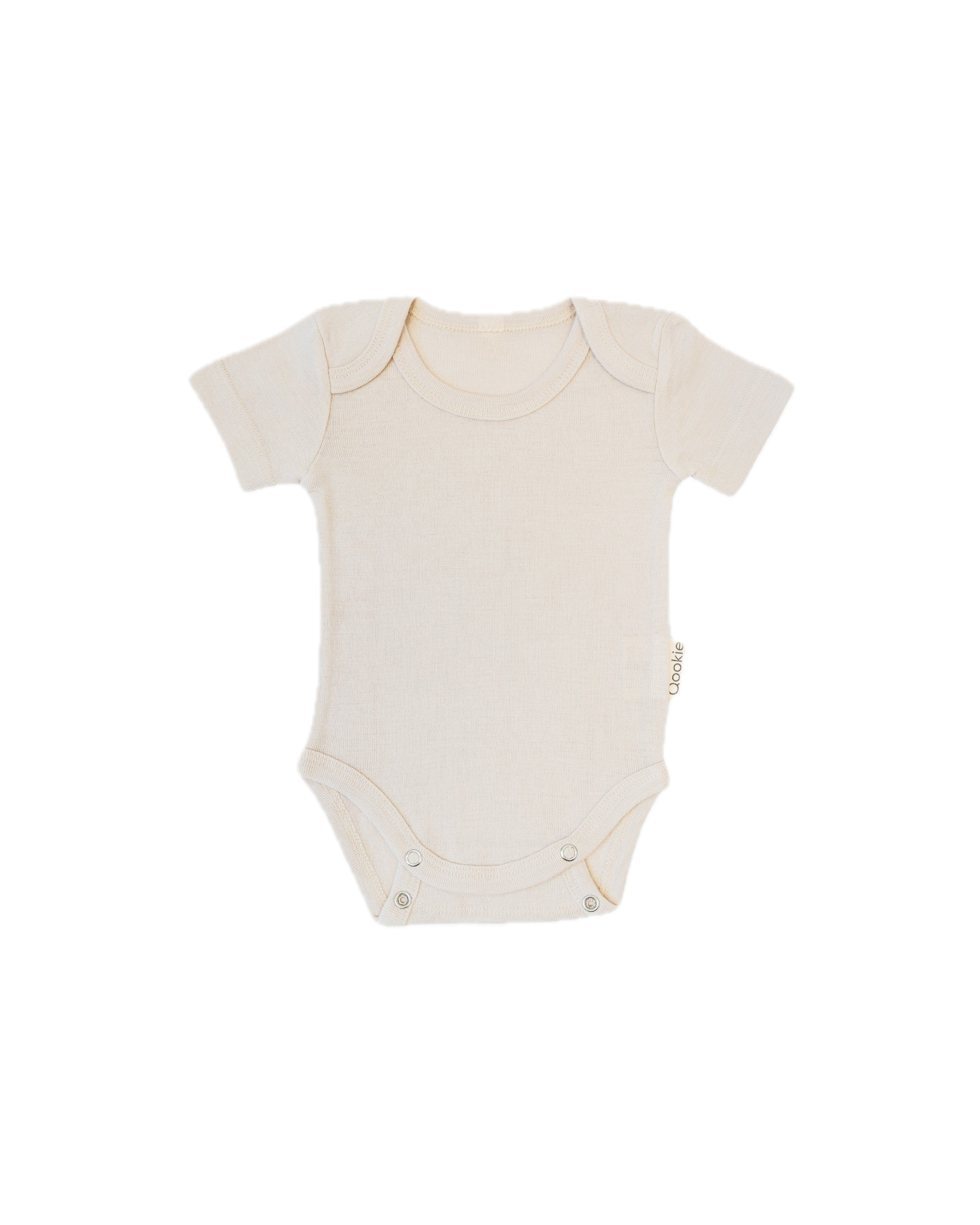 Wool-Silk Short Sleeve Bodysuit – Beige