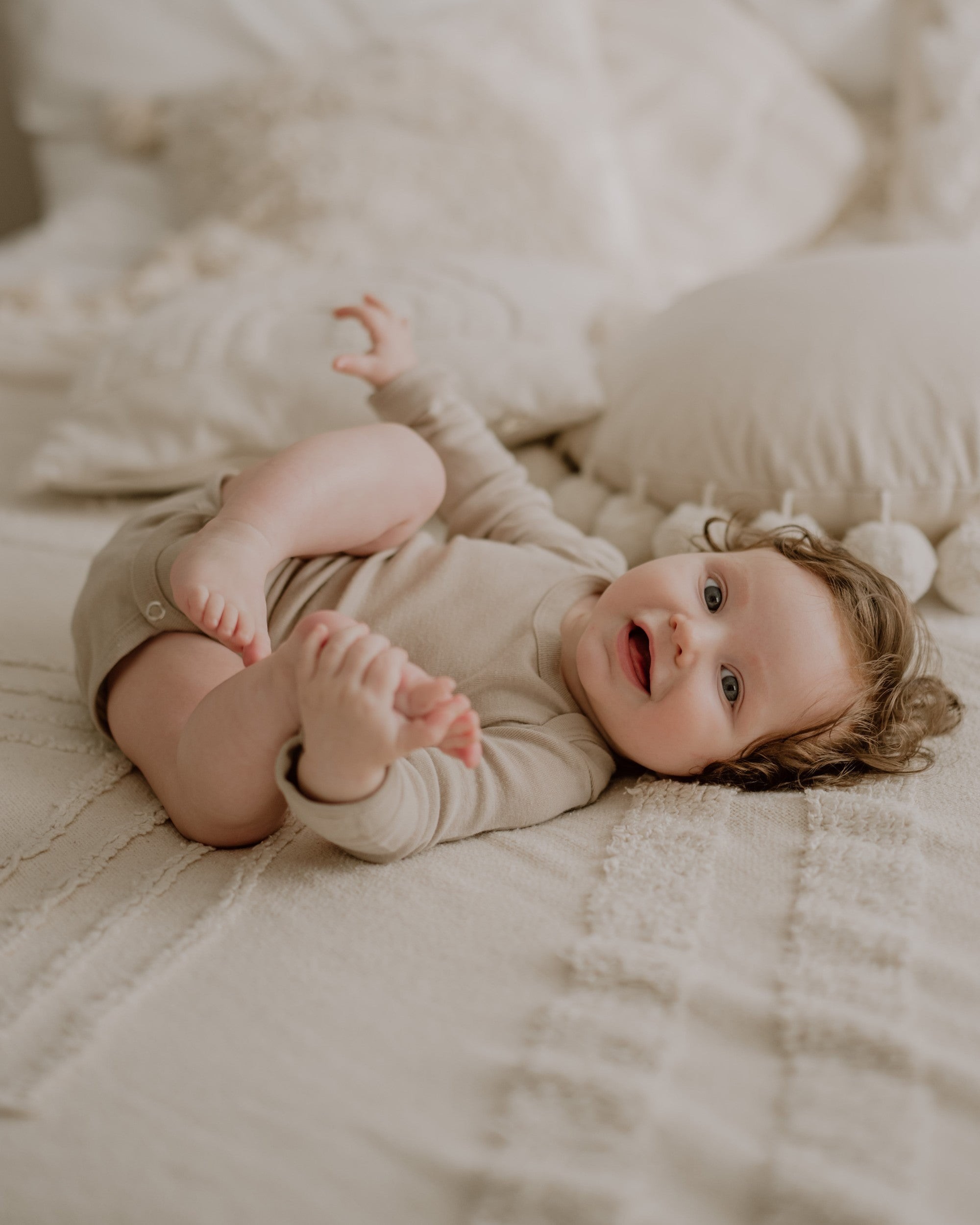Wool-Silk Long Sleeve Bodysuit – Clay