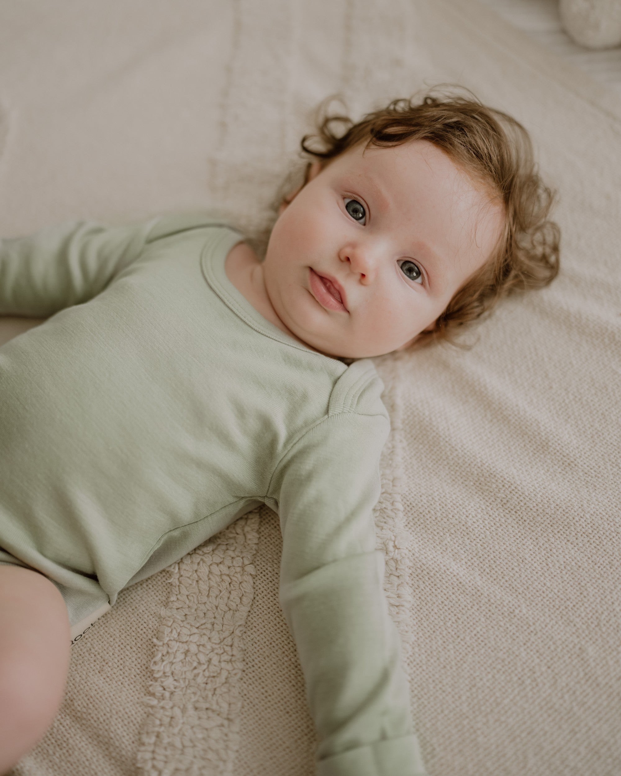 Wool-Silk Long Sleeve Bodysuit – Salvia