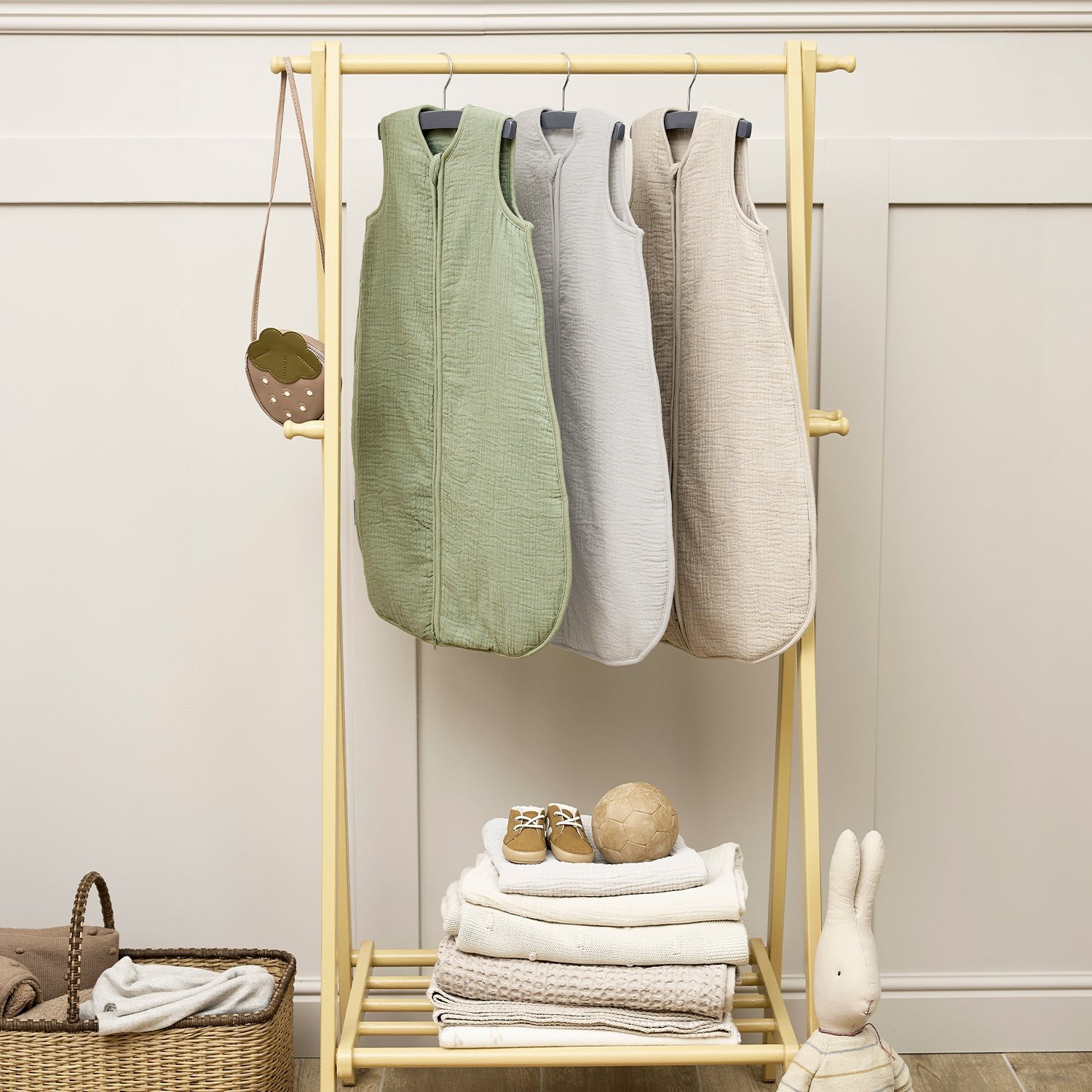 SLEEPINGBAG LINED PRE-WASHED MUSLIN UNI - SAND