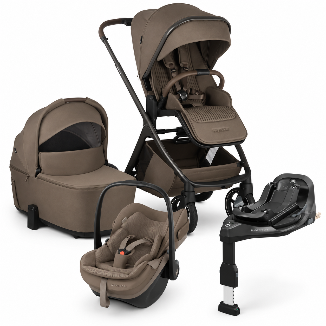 Easywalker Zoey Go + Maxi-Cosi Pebble Slide Pro + FamilyFix Slide Pro