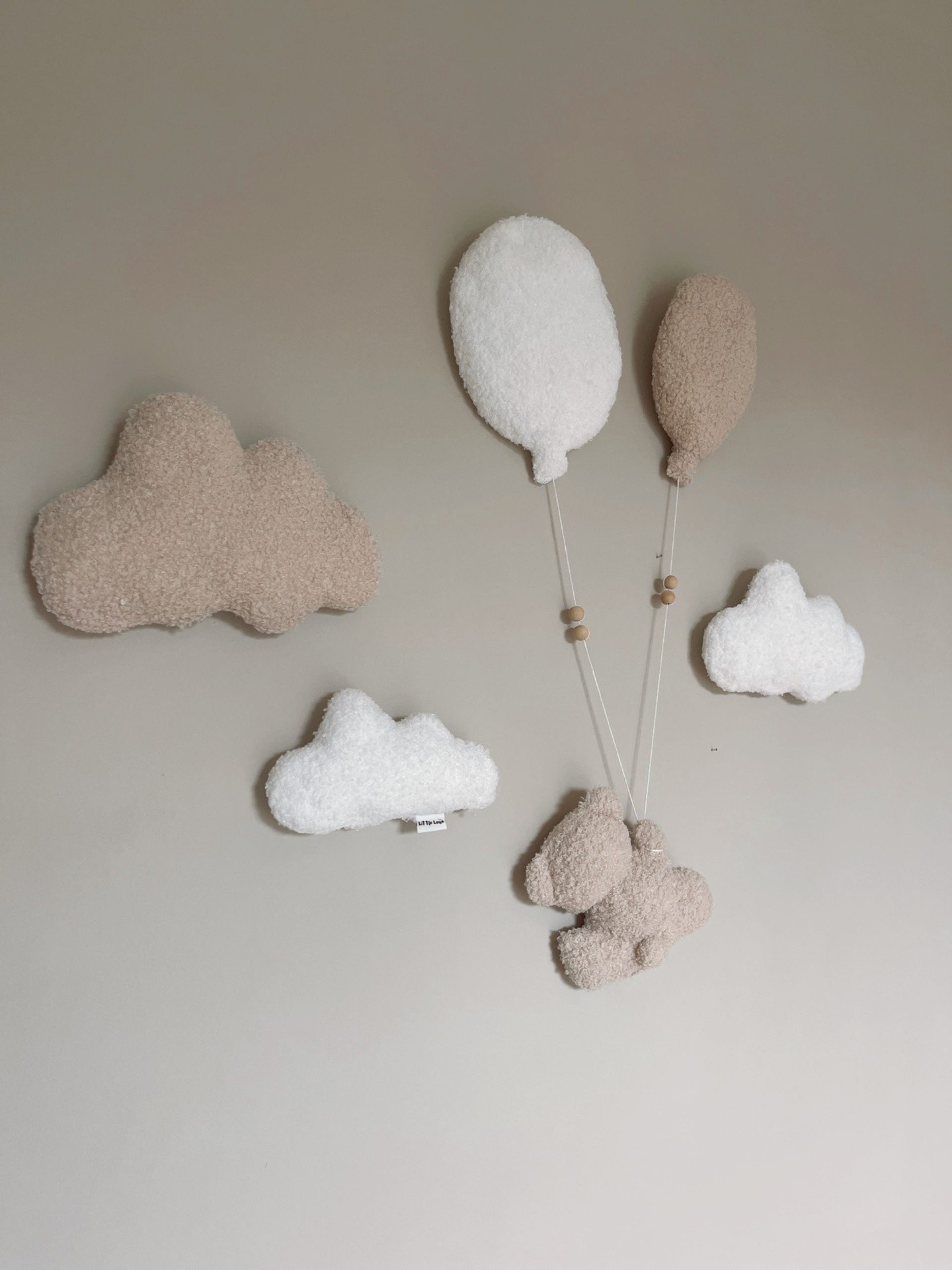 Little Loua suur 6-osaline seinakaunistus Teddy