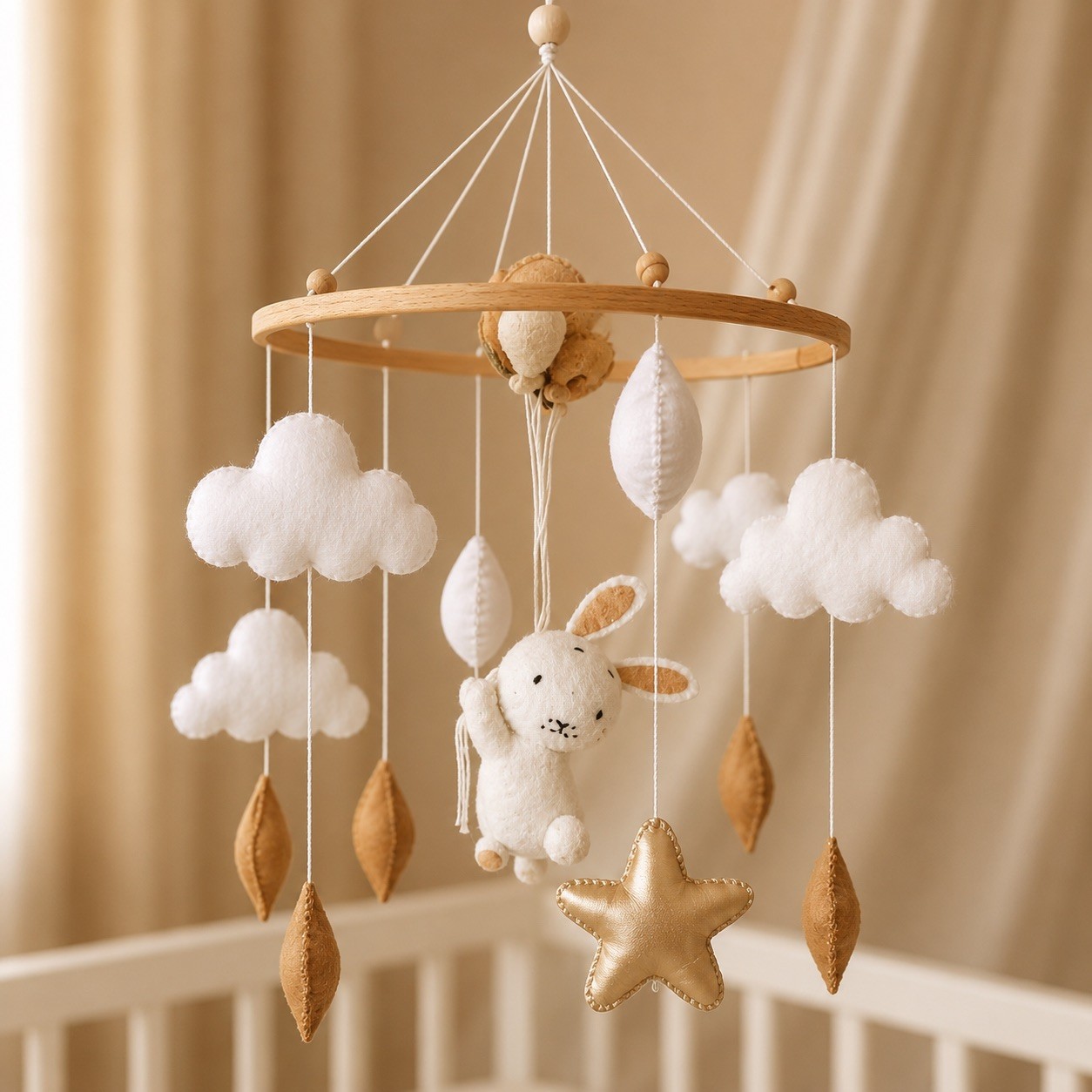 Little Loua voodikarussell Bunny Baby