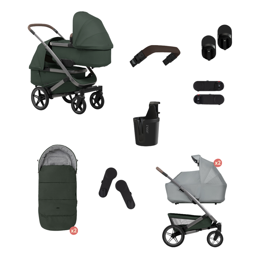 Joolz Geo⁵ TWIN vankrikomplekt + lisad (UUS)