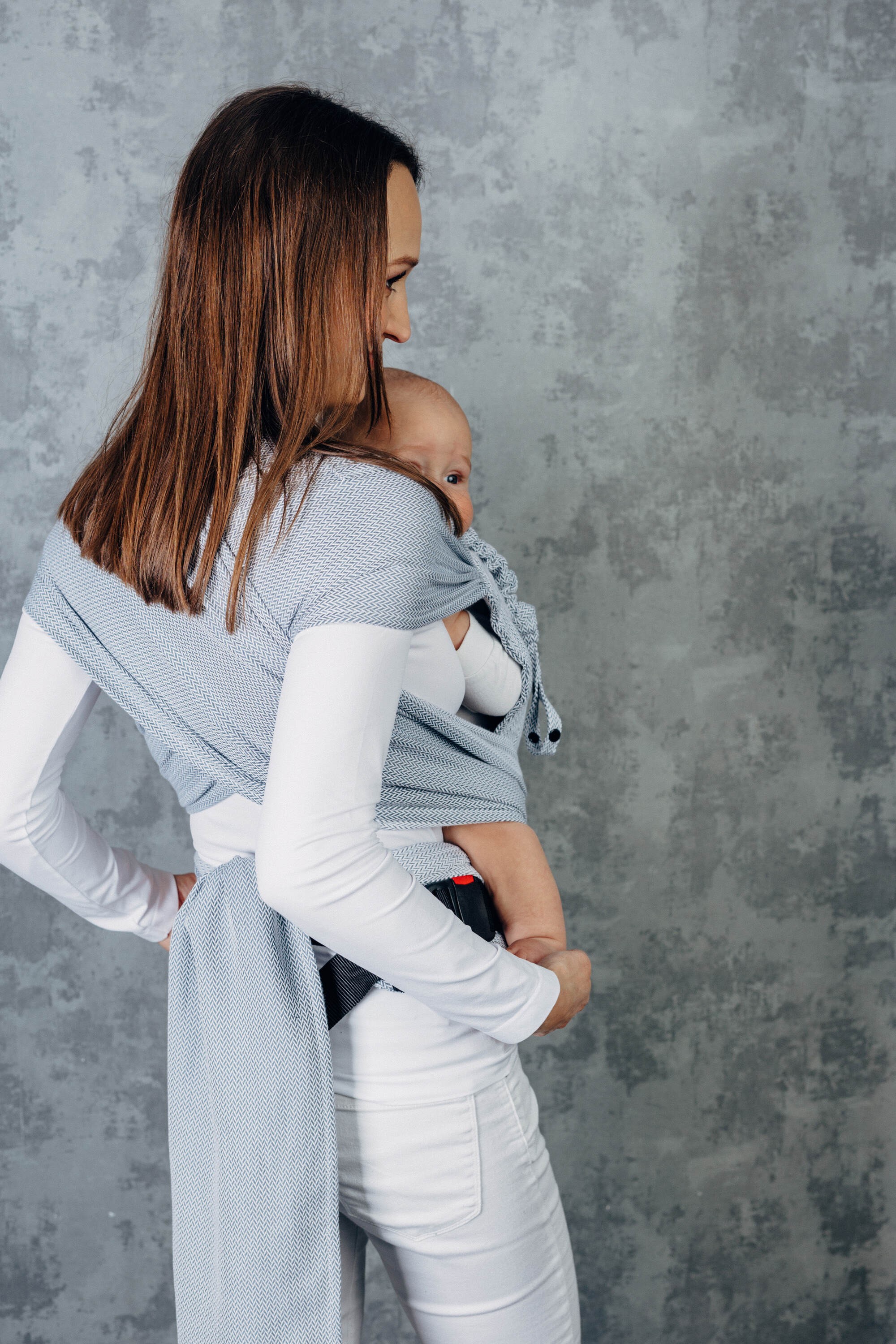 LennyHybrid kandekott, Little Herringbone Grey