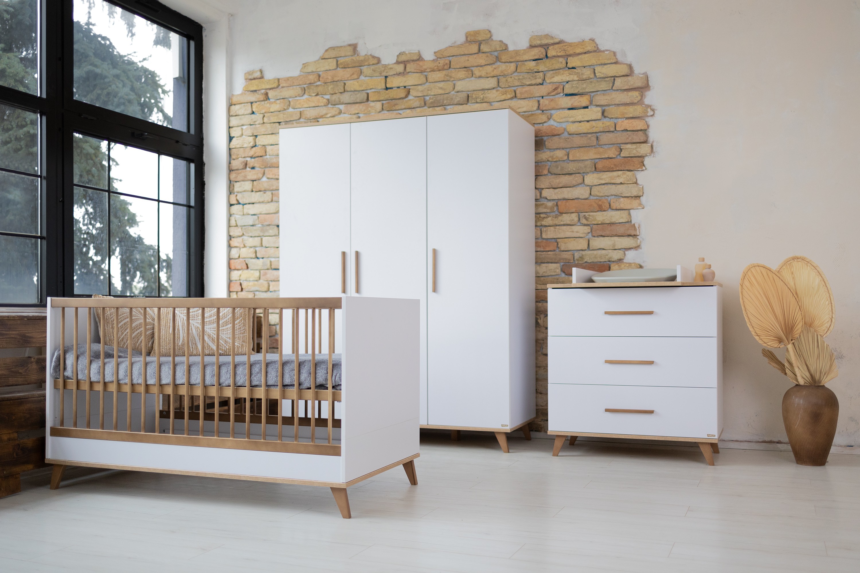 Flip White & Oak kummut + pikendus