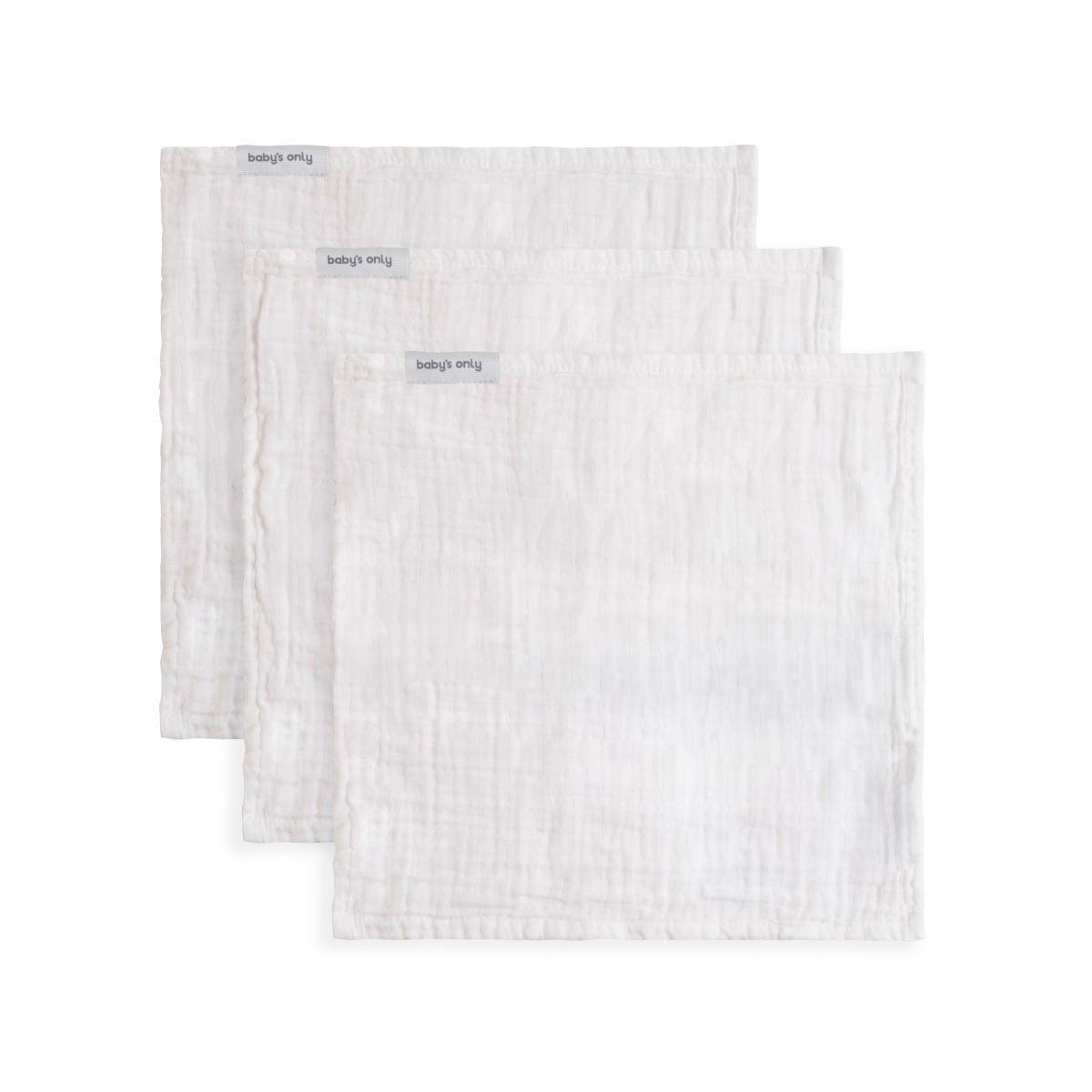 Musliinid Valge 30×30 cm – 3 tk